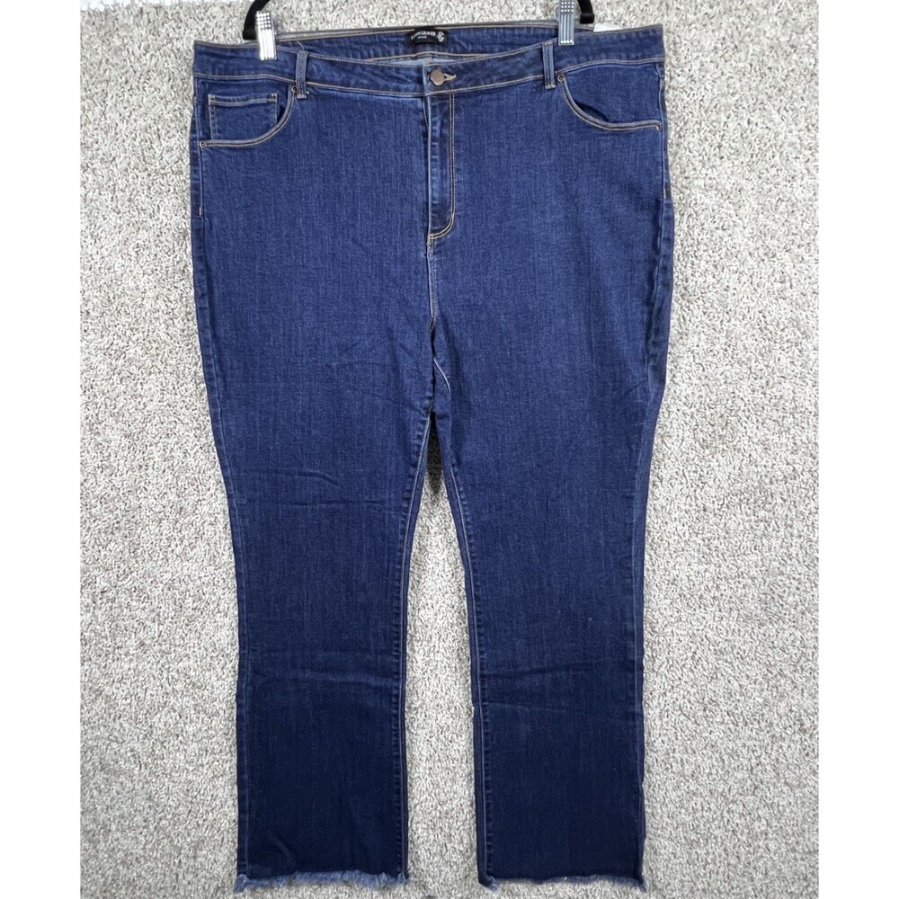 Susan Graver Antique Wash High Stretch Denim Petite Pull On Cuffed Jeans
